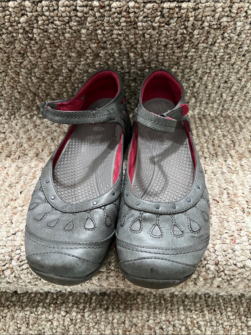 Beartraps Gray Mary Jane Comfort Shoes Size 9.5